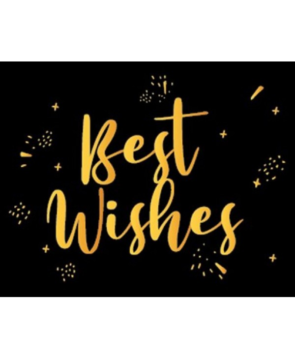 Best Wishes Hediye Kartı Siyah Best Wishes Hediye Kartı Siyah