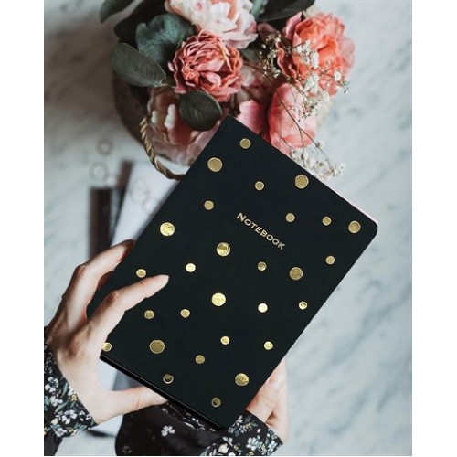 Black Polka Notebook