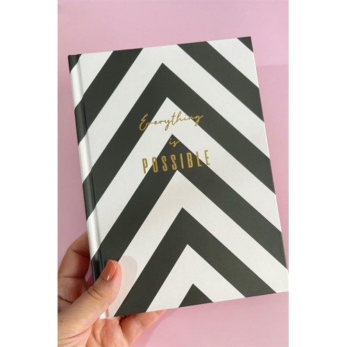 Füme Şeritli Sert Kapaklı Defter