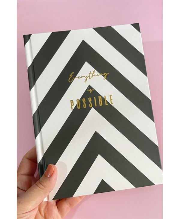 Füme Şeritli Sert Kapaklı Defter