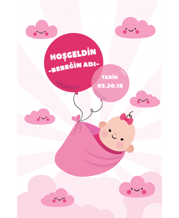 Hoşgeldin Kız Bebek Hediye Kutusu Hoşgeldin Kız Bebek Hediye Kutusu