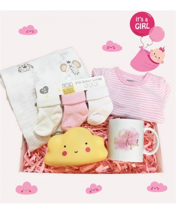 Hoşgeldin Kız Bebek Hediye Kutusu Hoşgeldin Kız Bebek Hediye Kutusu