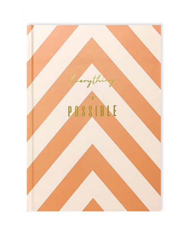 Pembe Şeritli Sert Kapaklı Defter