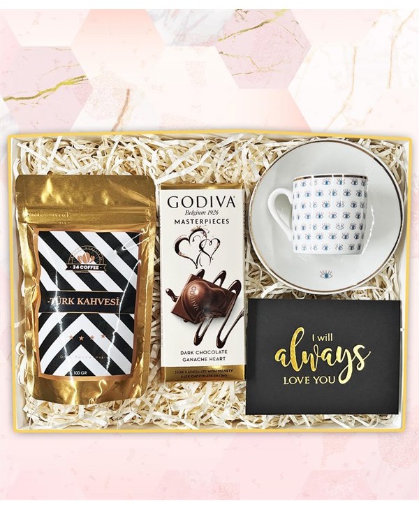 Şık Türk Kahveli Hediye Kutusu