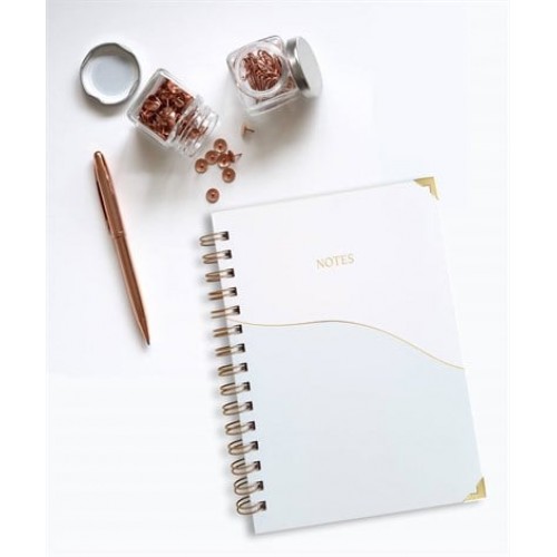 Wave Blue Spiralli Defter